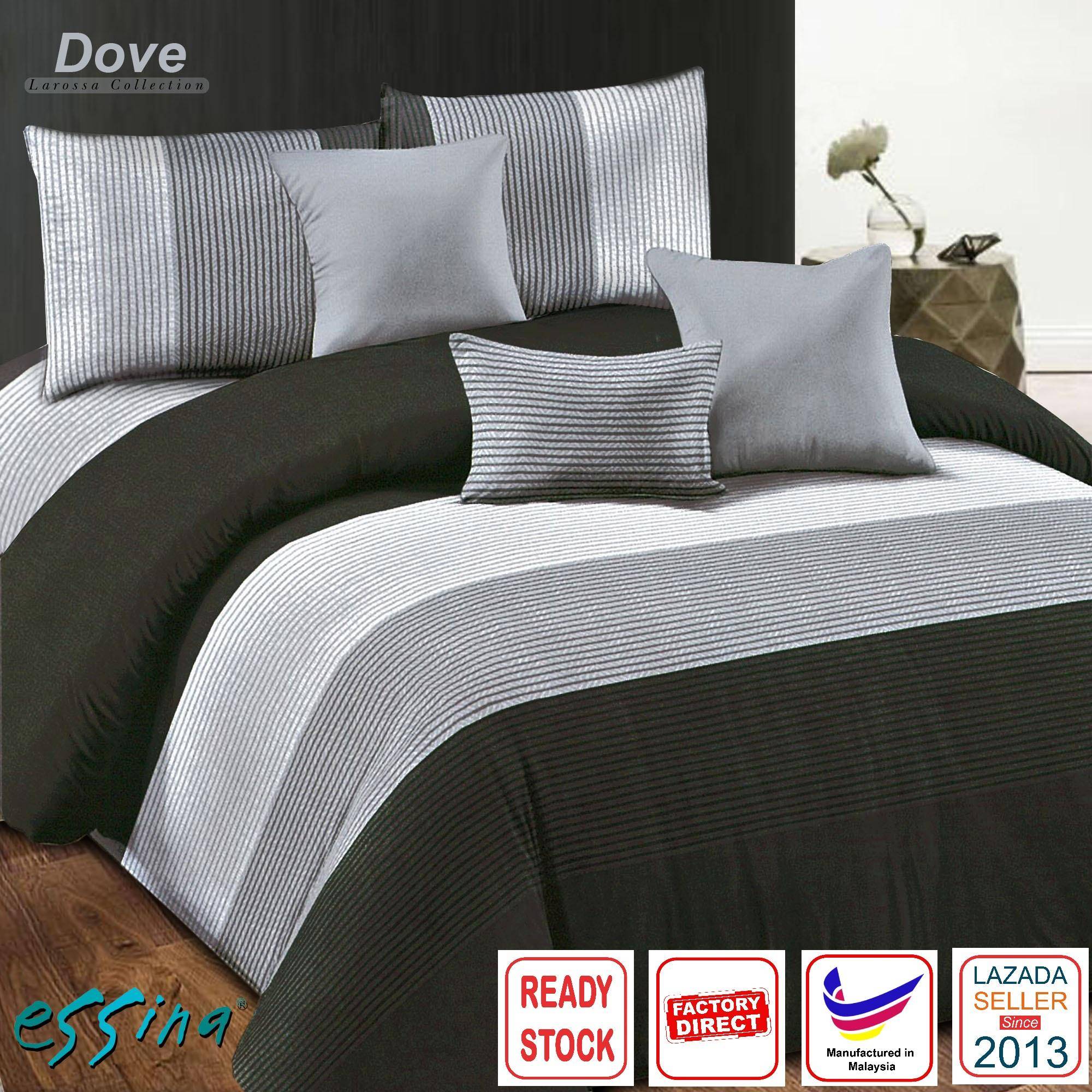 Essina Dove Modern Design Comforter Fitted Bed Sheet Set Essina Home Soft Furnishing