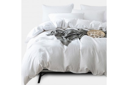 [100% Cotton ]Essina 40cm High Mattress Hotel Series Comforter & Fitted Sheet 680TC Fitted Bedsheet High Mattress (King / Queen)Plain Hotel