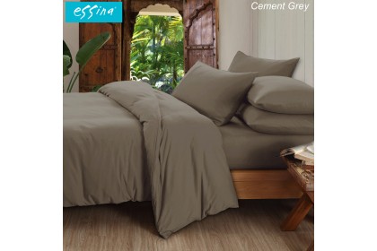 Essina Hotel Plain Collection Quilt Cover & Fitted Bed sheet set 100% Cotton 620TC Bedsheet Cadar Queen / King / Super Single / Single ( 6 Colour Available )