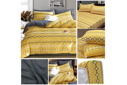 Essina Encasa Collection Comforter set Bedding Modern Style 500TC [ King & Queen 5 in 1 ] [Single 3 IN 1]