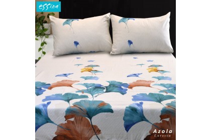 Essina Azola Modern Design Quilt Cover & Fitted Bed Sheet set Microfiber Plush Fitted Bedsheet Cadar Queen / King / Super Single ( Larossa Collection )