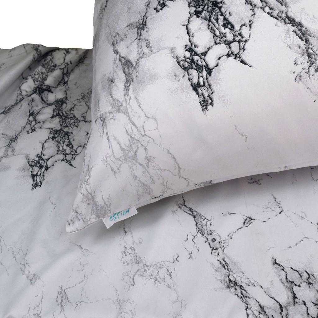 Essina Larossa Marble Quilt Cover & Fitted Bed Sheet set Cadar Microfiber Set King / Queen / Super Single / Single