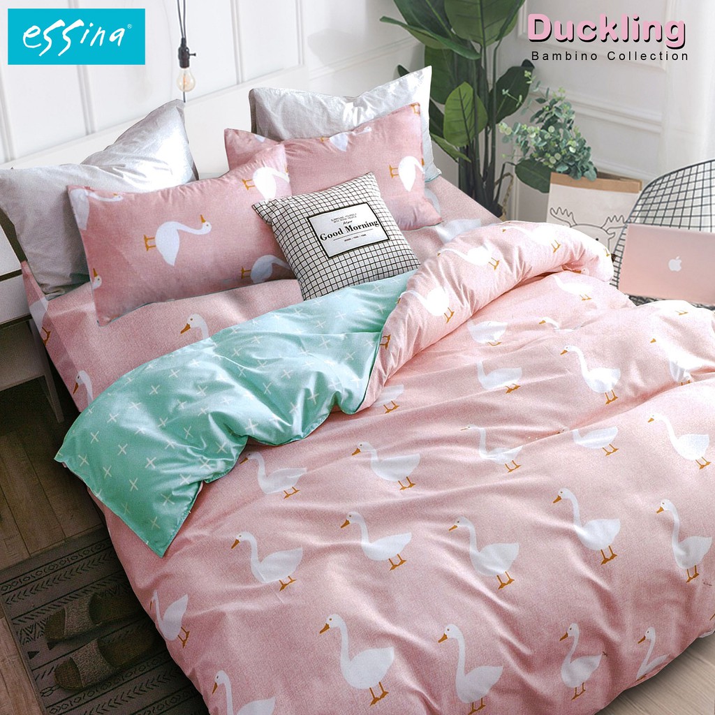 Essina Bambino Quilt Cover & Fitted Bed Sheet set Cadar Queen/ King / Super Single Modern Style ( 33cm high mattress)